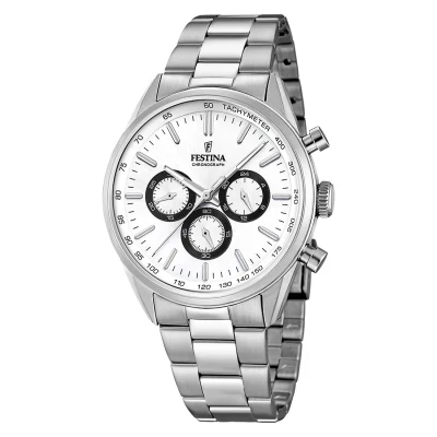 FESTINA Chronograph Silver Stainless Steel Bracelet F16820/Q