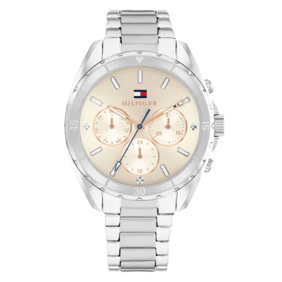TOMMY HILFIGER Leged Chronograph Silver Stainless Steel Bracelet 1782782