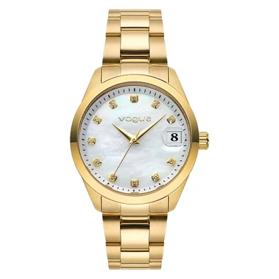 VOGUE Reina Crystals Gold Stainless Steel Bracelet 2020614141