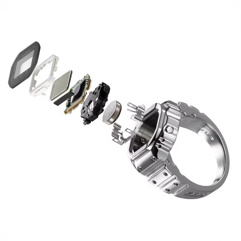 CASIO G-SHOCK 50th Anniversary Silver Stainless Steel Ring Watch CRW-001-1ER