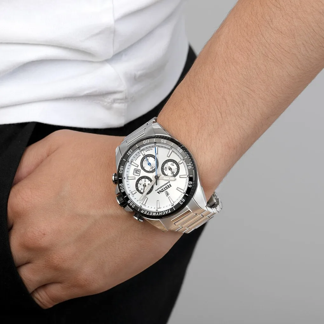 FESTINA Chronograph Silver Stainless Steel Bracelet F20560/1