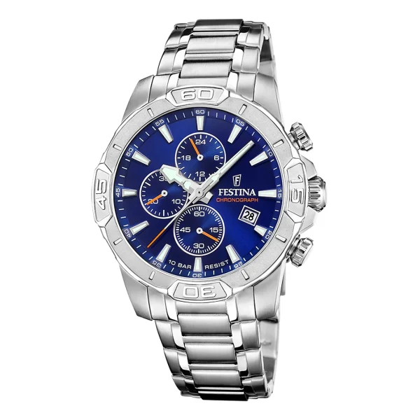 FESTINA Chronograph Silver Stainless Steel Bracelet F20704/2