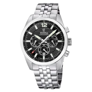 FESTINA Chronograph Silver Stainless Steel Bracelet F20742/3