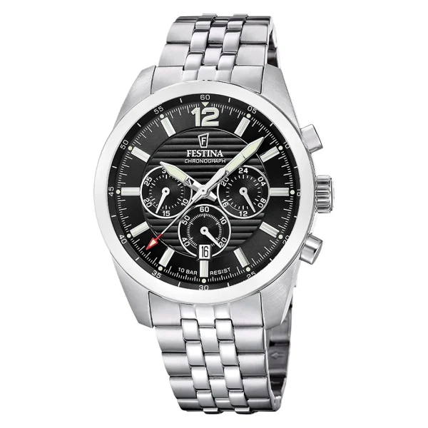 FESTINA Chronograph Silver Stainless Steel Bracelet F20742/3