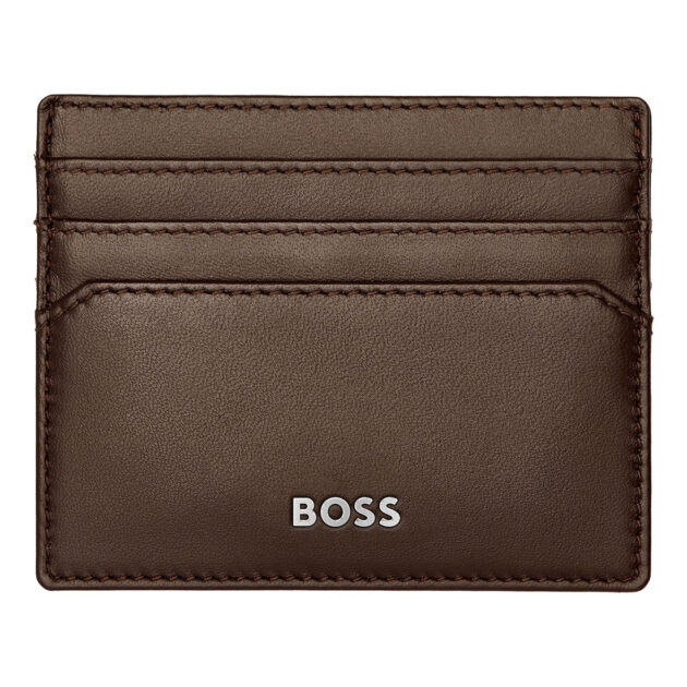 HUGO BOSS Classic Smooth Card Holder Brown HLC403Y