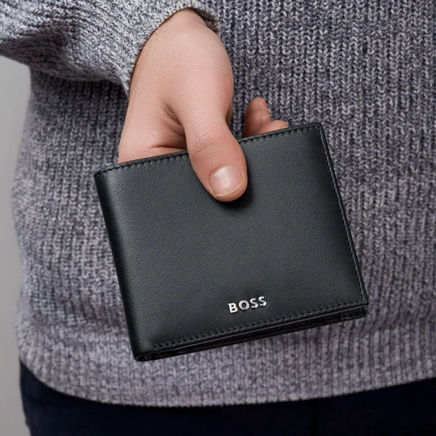BOSS Classic Smooth Wallet with Flap Black HLN403A - Image 3