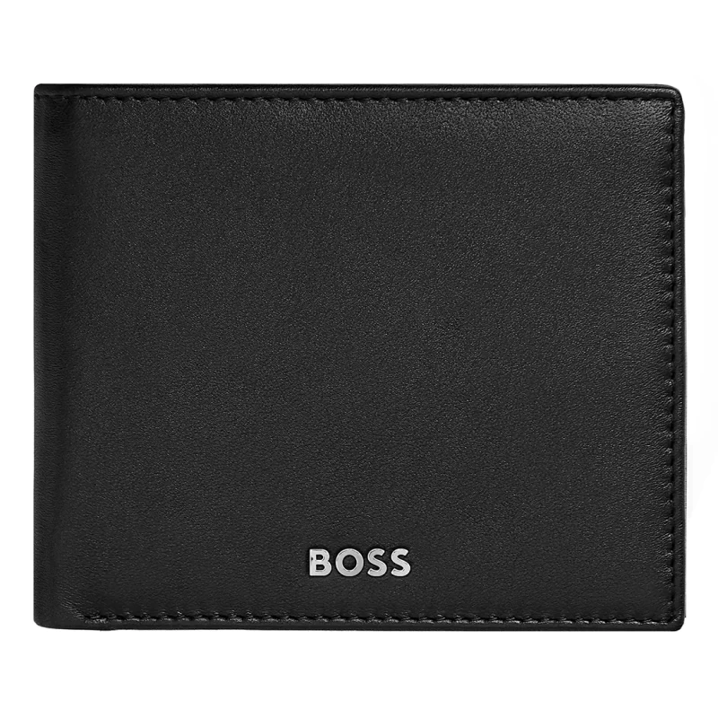 BOSS Classic Smooth Wallet with Flap Black HLN403A