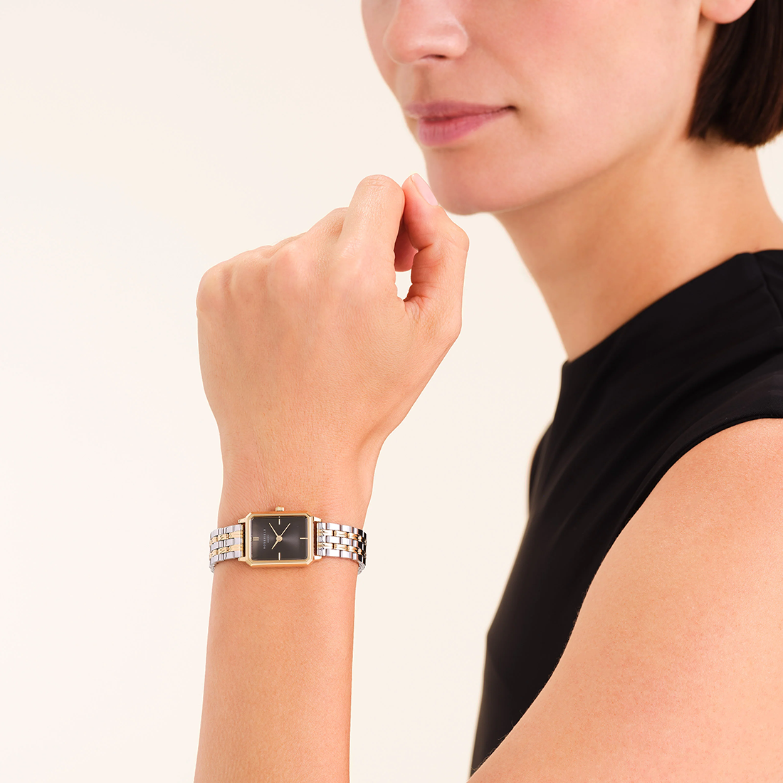 ROSEFIELD Octagon XS Two Tone Stainless Steel Bracelet OBDSG-O88
