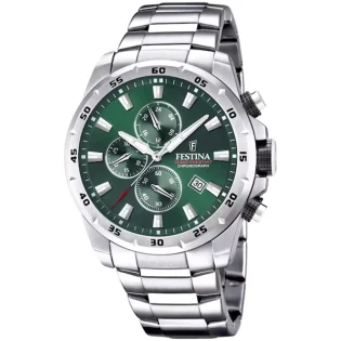 FESTINA Chronograph Silver Stainless Steel Bracelet F20463/3