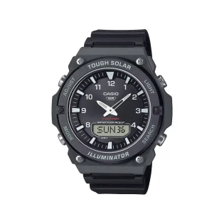 CASIO Standard Collection Solar Chronograph Black Resin Strap AQ-S820W-1AVEF