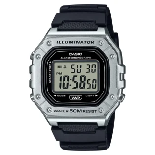 CASIO Standard Black Rubber Strap W-218HM-7AVEF
