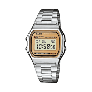 CASIO Vintage Iconic Chronograph Silver Stainless Steel Bracelet A-158WEA-9EF