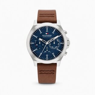 TOMMY HILFIGER  Chrono Brown Leather Strap 1710633