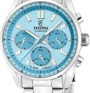 FESTINA Chronograph unisex's blue Boyfriend stainless steel F20753/2