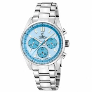 FESTINA Chronograph unisex's blue Boyfriend stainless steel F20753/2