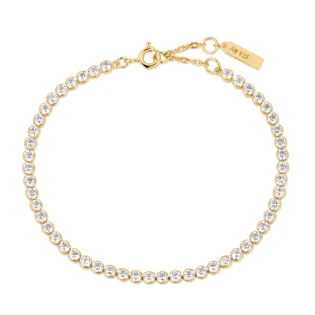 ANIA HAIE Gold Row Bezel | Σετ Βραχιόλι | Επιχρυσωμένο Ασήμι 925 και ζιρκόνιο | B058-06G