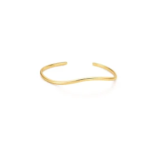 ANIA HAIE Gold Wave Cuff |Βραχιόλι |  Επιχρυσωμένο Ασήμι 925 | B072-03G