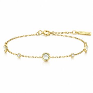 ANIA HAIE GOLD MINT GREEN STATION| Βραχιόλι | Επιχρυσωμένο Ασήμι 925 και ζιρκόνιο | B073-06G