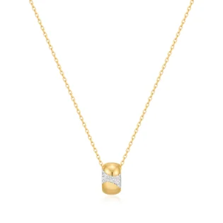 ANIA HAIE Gold Puffed Rivulet Pavé | Κολιέ | Επιχρυσωμένο Ασήμι 925 | Ζιργκόν | N072-03G